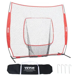 VEVOR 213,4 x 106 x 210 cm Baseball-Softball-Übungsnetz, Baseball Pitching Net, Schlagen, Fangen, Pitchen, Backstop-Trainingshilfen für Baseballausrüstung mit Bogenrahmen, Tragetasche & Schlagzone VEVOR 213,4 x 106 x 210 cm Baseball-Softball-Übungsnetz, Baseball Pitching Net, Schlagen, Fangen, Pitchen, Backstop-Trainingshilfen für Baseballausrüstung mit Bogenrahmen, Tragetasche & Schlagzone