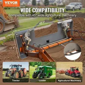 VEVOR 6,35 mm Befestigungsplatte für Kompaktlader, Montageplatte mit 6 cm Anhängerkupplung, Schnellbefestigungsplatte, kompatibel mit Kompaktladern und Traktoren von Deere, Kubota, Bobcat, Mahindra VEVOR 6,35 mm Befestigungsplatte für Kompaktlader, Montageplatte mit 6 cm Anhängerkupplung, Schnellbefestigungsplatte, kompatibel mit Kompaktladern und Traktoren von Deere, Kubota, Bobcat, Mahindra