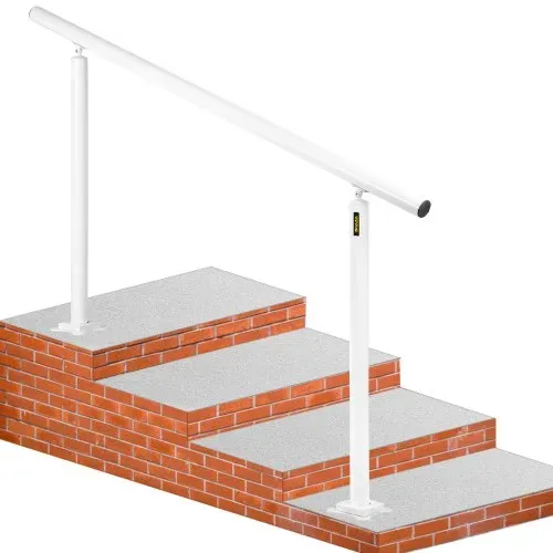 VEVOR Treppengeländer-Set, 1,5 m Handläufe 0–5 Stufen, verstellbarer Winkel, weiße Aluminium-Treppenhandschiene für ältere Menschen, Handläufe für Außenstufen – Bild 7