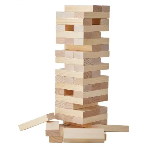 VEVOR Wackelturm mit 60 Blöcken & Anzeigetafel & Tragetasche, Tumbling Tower aus Kiefernholz, Holzturm Höhe bis 60 cm, Holzstapelspiel, Tumbling Tower-Familienspiele für drinnen/draußen Party – Bild 10
