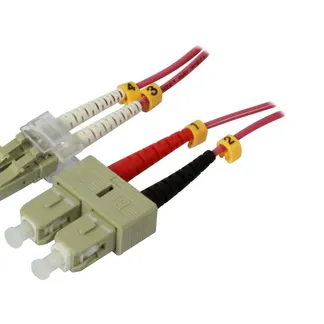 LWL-2-Faser-Patchk. 0.5mtr.LC-SC, 50/125um,OM4, AD=2mm, Synergy 21 LWL-2-Faser-Patchk. 0.5mtr.LC-SC, 50/125um,OM4, AD=2mm, Synergy 21