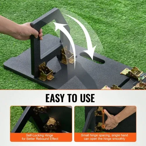 VEVOR Fußball Rebound Board faltbar, tragbares Prellwand 115 x 330 cm, HDPE Rebounder Ausrüstung mit 2 Rückprallwinkeln, Trainingsbrett Rebounder Kicker für Fußballtraining – Bild 4