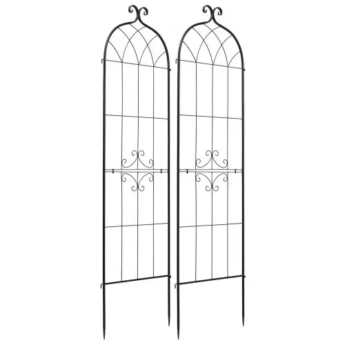 VEVOR Rankgitter, 180x52,5 cm 2er-Pack, Metall Rankhilfe mit Pulverbeschichteter Oberfläche & Verriegelungsmechanismus, Kletterhilfe, Garten Spalier, Pflanzengitter für Blumen, Gemüse & Rosen – Bild 8