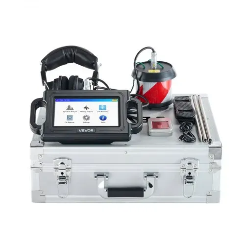 VEVOR Rohr-Wasserleckdetektor, 1 Hz–5000 Hz, 7-Zoll-Touchscreen, Lecksuchgerät für Rohrleitungen mit 2 m Tiefe – mit Sensor, 3 Abhörstäben, Kopfhörer, 8-GB-Karte und Tragetasche – Bild 8
