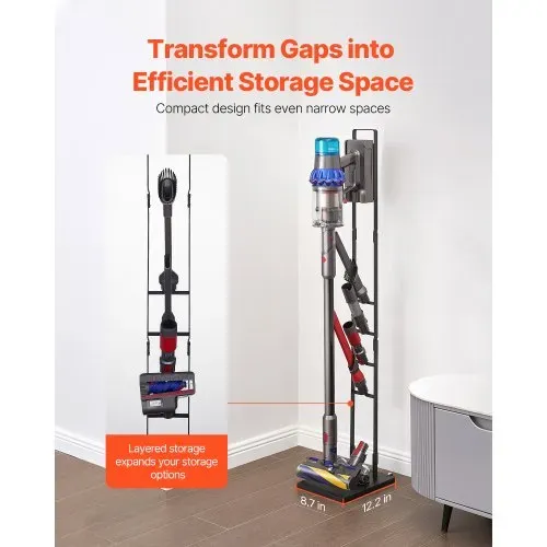 VEVOR Staubsaugerständer, kompatibel mit Dyson V6 V7 V8 V10 V11 V15, stabiler Staubsaugerständerhalter mit Rädern für Dyson DC30 DC31 DC34 DC35 DC58 DC59 DC62 D74 kabellose Staubsauger und Zubehör – Bild 4