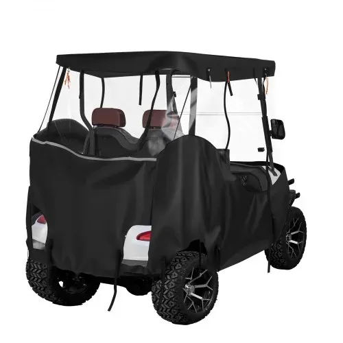 VEVOR Golfwagenabdeckung Sichtbar für 2-Sitzer-Golfwagen (die Meisten Golfcart von Club Car, Yamaha, EZGO & Honda), Regenabdeckung aus 600D-Oxford-Gewebe, mit PU-Beschichtung & Winddichtem Hakensystem – Bild 9