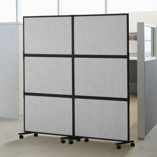 VEVOR Raumteiler Trennwand Paravent Schallschutzwand Doppelpanel, tragbare Bürotrennwand mit Polyester und Stahlkabinenwand, Raumtrenner (171 x 39 x 186 cm), Grau VEVOR Raumteiler Trennwand Paravent Schallschutzwand Doppelpanel, tragbare Bürotrennwand mit Polyester und Stahlkabinenwand, Raumtrenner (171 x 39 x 186 cm), Grau