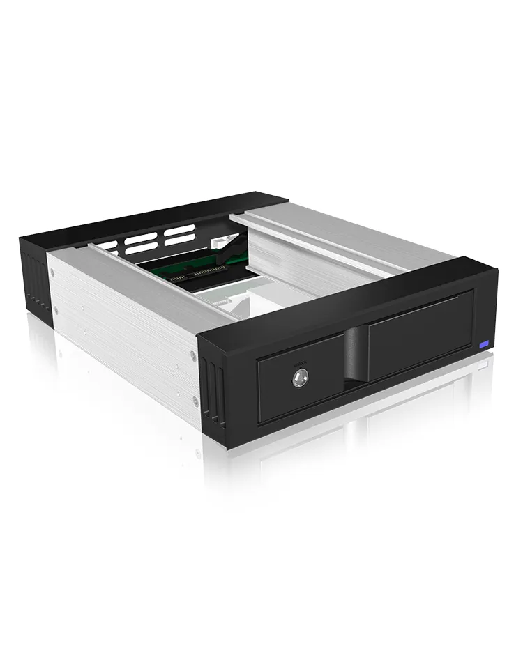 ICY BOX IB-158SSK-B, Wechselrahmen, 1x 3,5" SATA I/II/III oder SAS II HDD zu 1x SATA Host, EasySwap trägerlos, Stahl + Plastik, abschließbar,schwarz – Bild 6