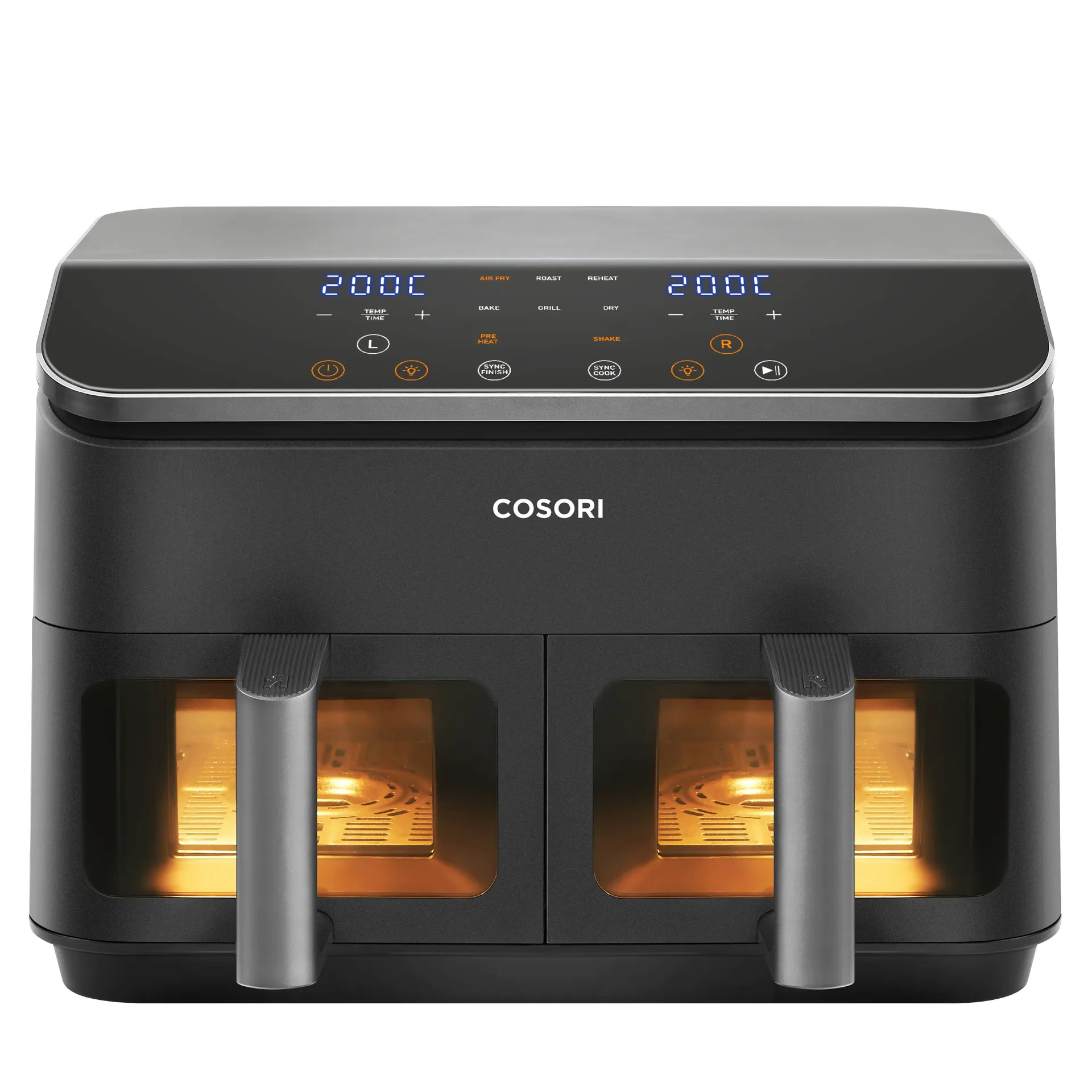 Cosori Dual Basket Chef Edition Doppel 8,5 l Eigenständig 1750 W Heißluftfritteuse Schwarz, Silber Cosori Dual Basket Chef Edition Doppel 8,5 l Eigenständig 1750 W Heißluftfritteuse Schwarz, Silber