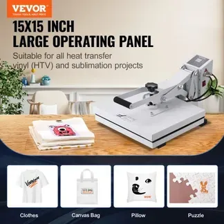 VEVOR Wärmepresse 38×38 cm Sublimationsdrucker Transfer DIY T-Shirt VEVOR Wärmepresse 38×38 cm Sublimationsdrucker Transfer DIY T-Shirt