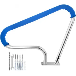 VEVOR Schwimmbad-Handlauf Edelstahl 98,9×81,3 cm Pool Haltegriff Griffbogen 113 kg Tragbar Einstiegshilfe Pool 4,8 cm Kurven-Design mit Griffabdeckung für Schwimmbäder Schräglagen Spa Wasserpark VEVOR Schwimmbad-Handlauf Edelstahl 98,9×81,3 cm Pool Haltegriff Griffbogen 113 kg Tragbar Einstiegshilfe Pool 4,8 cm Kurven-Design mit Griffabdeckung für Schwimmbäder Schräglagen Spa Wasserpark