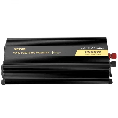VEVOR 230V Spannungswandler Wechselrichter, 2500W Reiner Sinuswellen Wechselrichter, GYS-2500W 12V DC Pure Sine Wave Power, Reiner Sinus-Wechselrichter Fernbedienung mit Kabel LCD Bildschirm – Bild 10