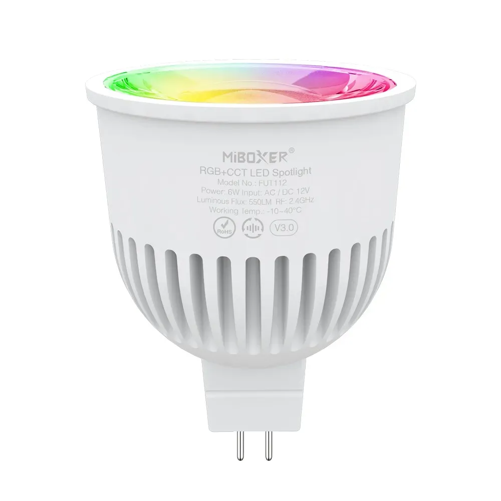 MiBoxer FUT112 LED Retrofit Gx 5,3/MR16 6W (RGB-CCT) 2,4 GHz smooth dim – Bild 2