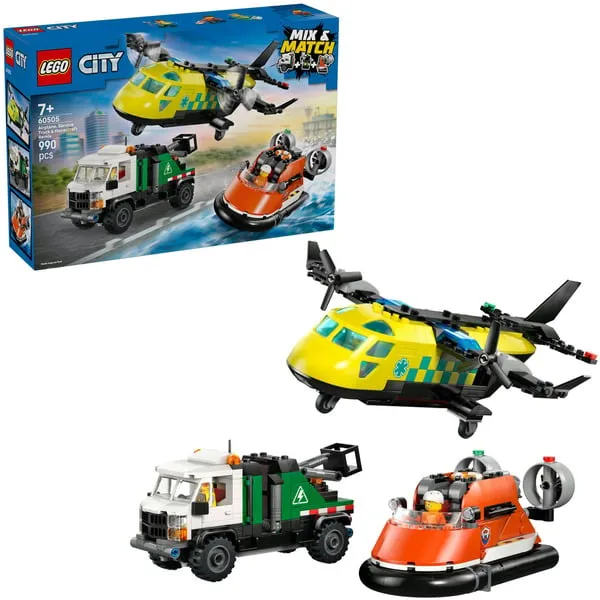 60505 City Kombinationsset mit Flugzeug, Wartungsfahrzeug und Luftkissenboot, Konstruktionsspielzeug 60505 City Kombinationsset mit Flugzeug, Wartungsfahrzeug und Luftkissenboot, Konstruktionsspielzeug
