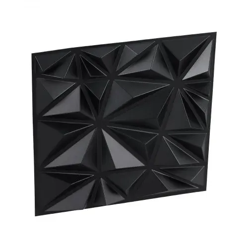VEVOR 3D-Wandpaneele, 33er-Set 30x30 cm PVC-Moderne minimalistische Wandverkleidung, 2,97 m², Wanddeko, Inneneinrichtung für Decke, Schlafzimmer, Wohn- und Spielzimmer, Mattschwarz – Bild 9