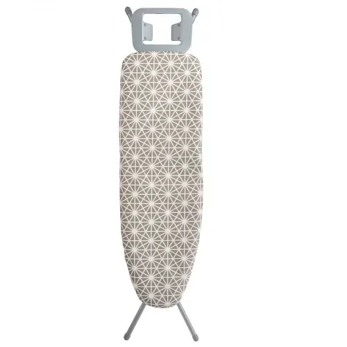 VEVOR Bügelbrett Dampfbügelbrett Dampfbügeltisch mit Bügeleisenablage, 4 Schichten Klappbarer Bügeltisch 1100 x 334 mm Bügelfläche, 7 Höhenverstellbar 715–915 mm 20 kg Belastbar Beige – Bild 9