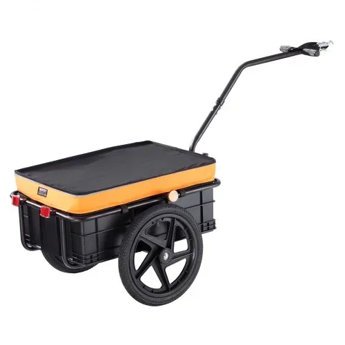 VEVOR Fahrradanhänger, 40 kg Tragkraft, Transportanhänger, faltbar und kompakt verstaubar, mit Universalkupplung, wasserdichte Abdeckung, 40,6 cm Räder, passend für 640-711 mm große Fahrradräder – Bild 9