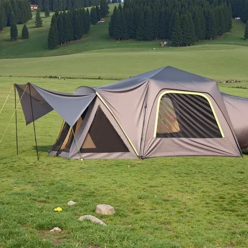 VEVOR SUV-Zelt Camping Auto-Zelt (305 x 310 x 230 cm) wasserdichtes PU2000 geräumiges Doppelschicht-Design für 5-8 Personen, SUV-Campingzelt mit Schattenmarkise & Netzfenstern & Regendach & Tasche – Bild 7