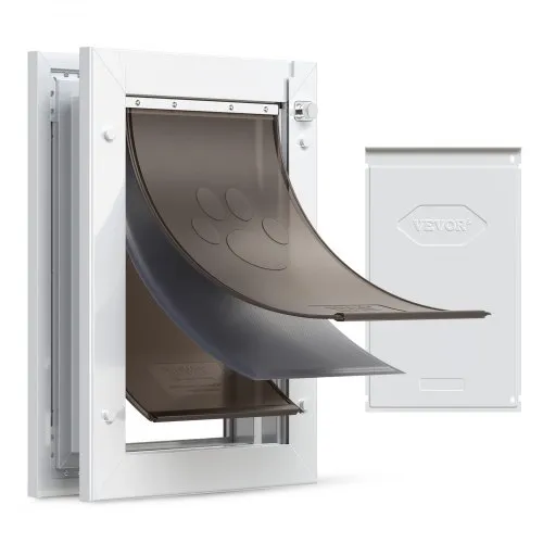 VEVOR Hundeklappe (Mittelgroß) mit 3 Magnetklappen & Metallrahmen, Wetterfeste Katzenklappe für Innen- und Außentüren, Katzentür Hundetür Haustierklappe Weiß 20,96 x 31,12 cm (Breite x Höhe) VEVOR Hundeklappe (Mittelgroß) mit 3 Magnetklappen & Metallrahmen, Wetterfeste Katzenklappe für Innen- und Außentüren, Katzentür Hundetür Haustierklappe Weiß 20,96 x 31,12 cm (Breite x Höhe)