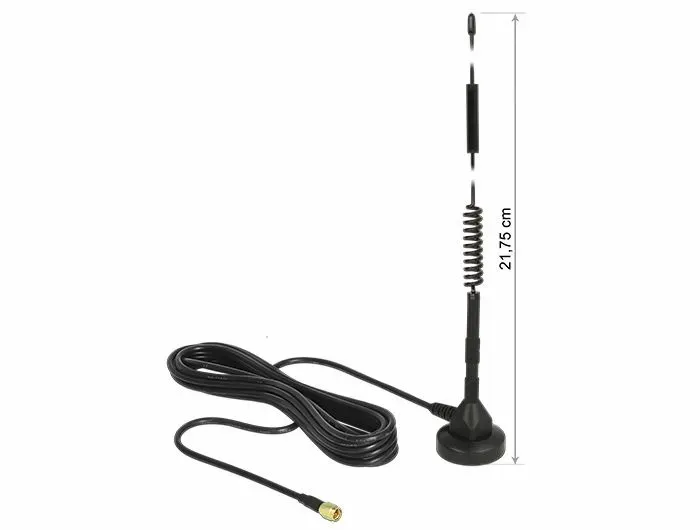 ALLNET GSM-Antenne 5dbi Magnet-Rundstrahlantenne für GSM/3G/LTE 3m, SMA Male ALLNET GSM-Antenne 5dbi Magnet-Rundstrahlantenne für GSM/3G/LTE 3m, SMA Male