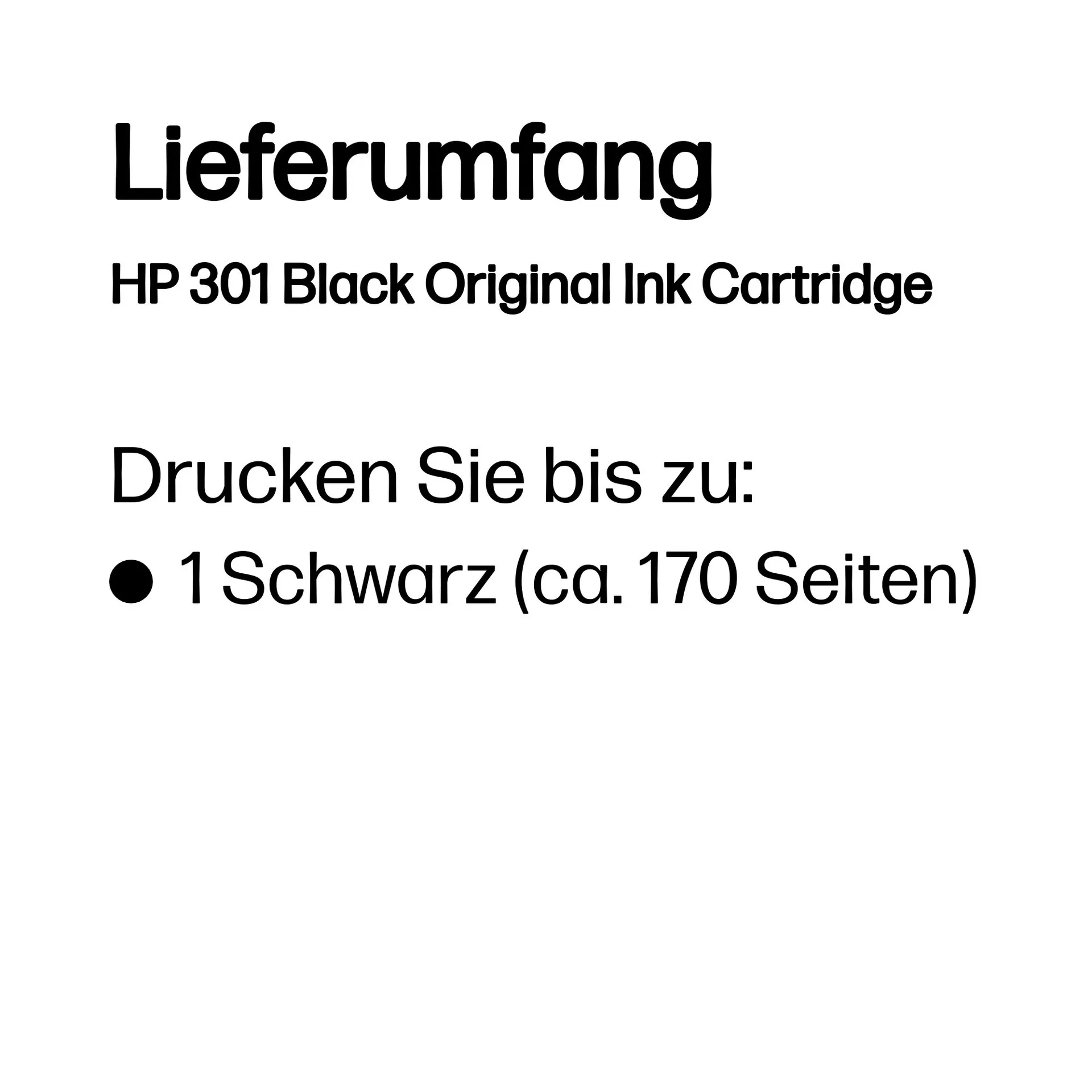 HP 301 Schwarz Original Druckerpatrone – Bild 3