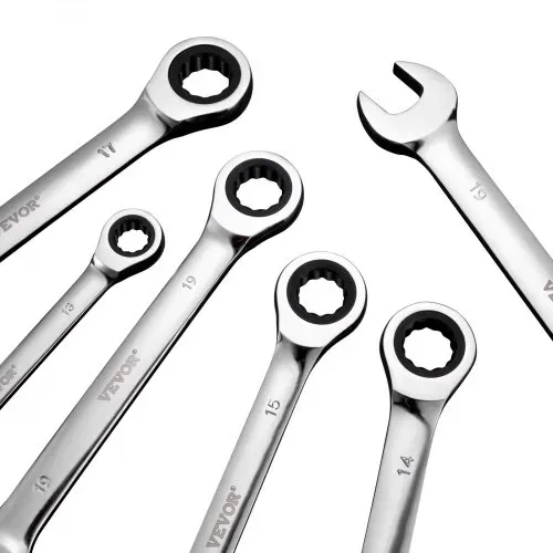 VEVOR Schlüsselsatz 30-teiliger Ratschenschlüsselsatz mit Organizer-Rack, Cr-V-Stahl-Schlüsselsatz SAE 1/4 bis 1 Zoll, metrisch 8 bis 24 mm, ideal für den allgemeinen Haushalt, Garage, Werkstatt – Bild 10