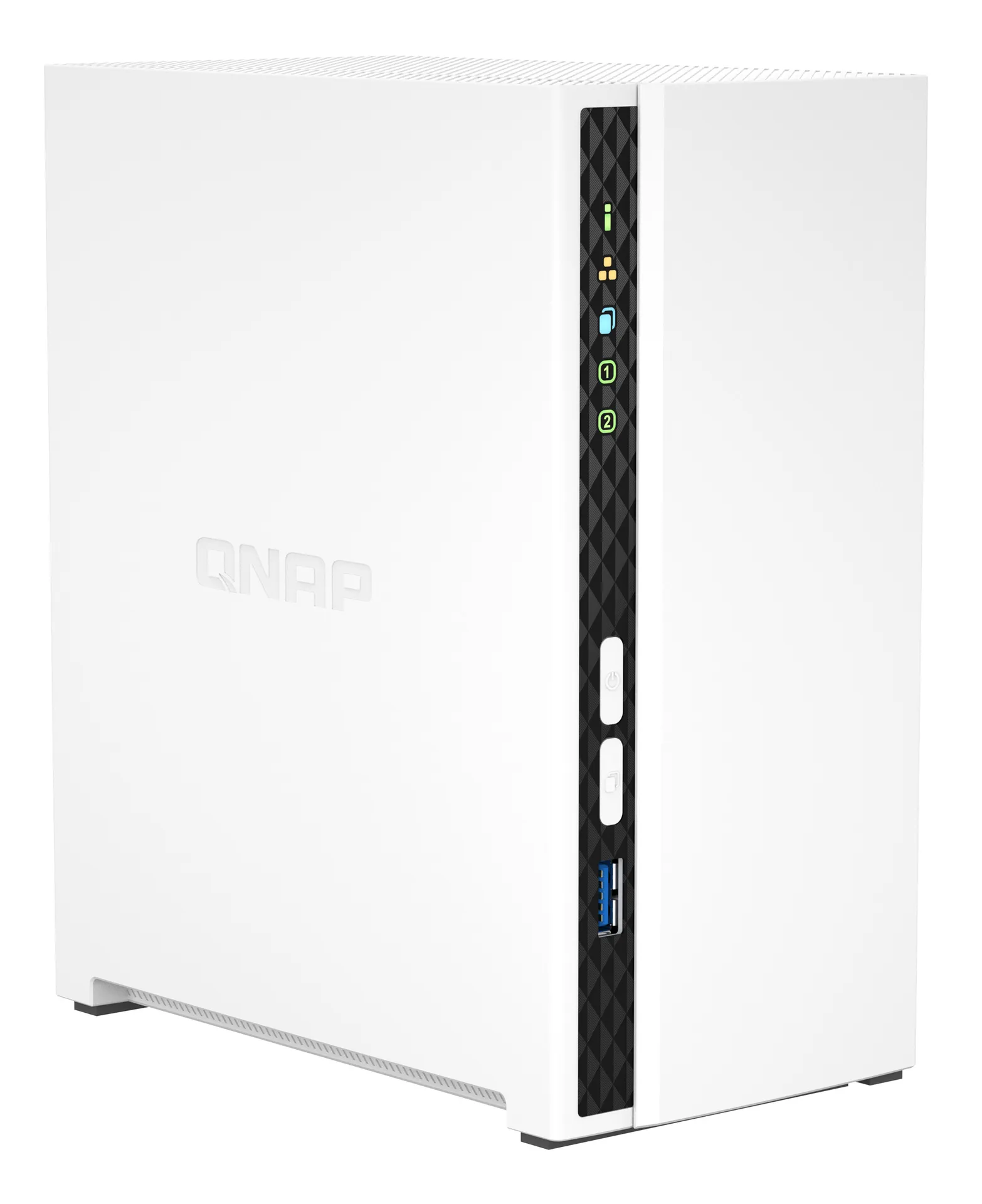 QNAP TS-233 NAS & Speicherserver Tower ARM Cortex-A55 2 GB 0 TB QNAP QTS Weiß – Bild 2