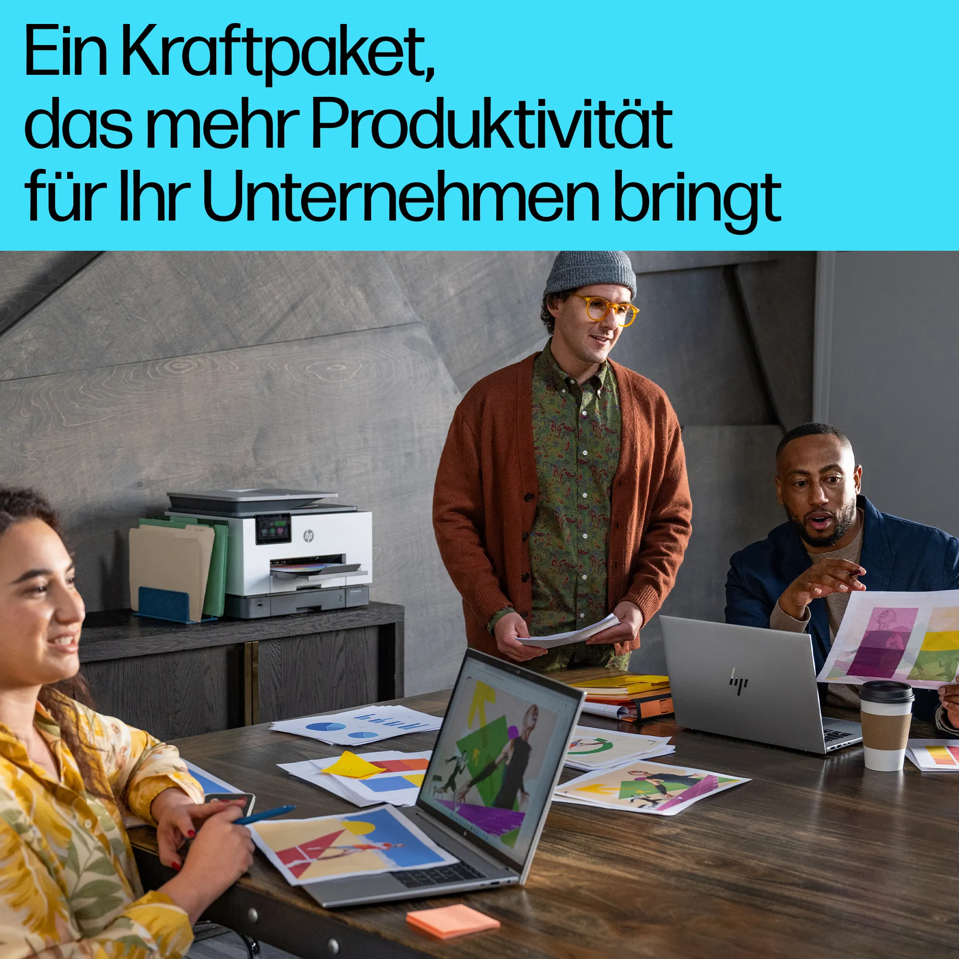 HP OfficeJet Pro 9132e Wireless All-in-One Farbe Drucker, Instant Ink; Beidseitiger Druck – Bild 7