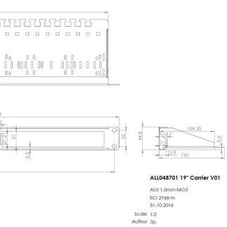 ALLNET 19″zbh. 1HE Universal Einbauboden für Kleingeräte / 1x Keystone Aufnahme Farbe Schwarz ALLNET 19″zbh. 1HE Universal Einbauboden für Kleingeräte / 1x Keystone Aufnahme Farbe Schwarz