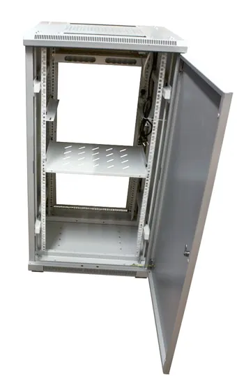 ALLNET 19"Schrank, 22HE, B600/T 600mm, Glastür, Lichtgrau, SNB-Serie, – Bild 8