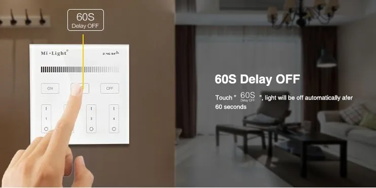 MiBoxer B1 LED Fernbedienung Smart Panel single color 4 Zonen – Bild 8