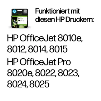 HP 912XL Schwarz Original Druckerpatrone mit hoher Reichweite HP 912XL Schwarz Original Druckerpatrone mit hoher Reichweite