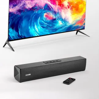 VEVOR Soundbar für Smart TV, 2.0-Kanal, 450 mm kompakte TV-Lautsprecher für Projektor, Bluetooth-AUX-Anschluss, Fernbedienung, 80-W-Surround-Soundsystem für PC-Heimkino-Audio VEVOR Soundbar für Smart TV, 2.0-Kanal, 450 mm kompakte TV-Lautsprecher für Projektor, Bluetooth-AUX-Anschluss, Fernbedienung, 80-W-Surround-Soundsystem für PC-Heimkino-Audio