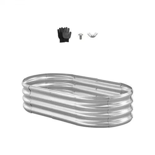 VEVOR Hochbeet Metall 1200x600x290 mm, Pflanzbeet, Gemüsebeet, Pflanzkasten mit offenem Boden & abgerundeten Kanten, Blumenbeet, Kräuterbeet, ideal für Gemüse, Blumen, Kräuter & Sukkulenten, Oval VEVOR Hochbeet Metall 1200x600x290 mm, Pflanzbeet, Gemüsebeet, Pflanzkasten mit offenem Boden & abgerundeten Kanten, Blumenbeet, Kräuterbeet, ideal für Gemüse, Blumen, Kräuter & Sukkulenten, Oval