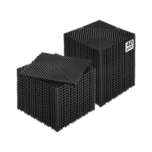 VEVOR ineinandergreifende Drainagematte Duschmatte 31 x 31 cm modulares ineinandergreifende Bodenmatten, 40 STK. Spleiß-Drainagematten, rutschfeste Drainage-Bodenfliesen, für Garage Garten Schwarz VEVOR ineinandergreifende Drainagematte Duschmatte 31 x 31 cm modulares ineinandergreifende Bodenmatten, 40 STK. Spleiß-Drainagematten, rutschfeste Drainage-Bodenfliesen, für Garage Garten Schwarz