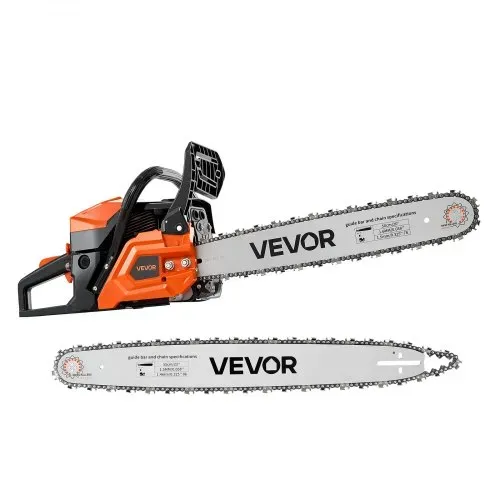 VEVOR Benzin-Kettensäge 508 & 558,8 mm 62 ccm Motorsäge 2,7 kW 2-Takt-Motor, für Holzarbeiten Baumschnitt Rodungsarbeiten, 11.500 U/min, Drehzahl-Synchronisierter Choke, Rutschfester Griff, zwei Tanks – Bild 9