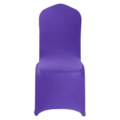 VEVOR Stuhlhussen Stuhlbezug 50 Stk. waschbarer & abnehmbarer Stuhlüberzug aus Polyester-Spandex für Hochzeitsfeiern Esszimmerbankette Restaurant, passend für Stühle (51 x 45 x 95 cm) Violett – Bild 9