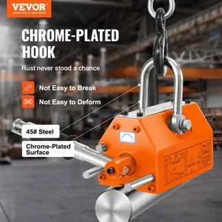 VEVOR Lasthebemagnet Kranmagnet (2000 kg Tragfähigkeit, 5000 kg Zugkraft, -40 bis 80 ℃), 14 Stk. Magnete Handgesteuertes Gabelanheben Magnetlifter Magnetheber Gelb Neodymium Lifting Magnet Werkzeug VEVOR Lasthebemagnet Kranmagnet (2000 kg Tragfähigkeit, 5000 kg Zugkraft, -40 bis 80 ℃), 14 Stk. Magnete Handgesteuertes Gabelanheben Magnetlifter Magnetheber Gelb Neodymium Lifting Magnet Werkzeug