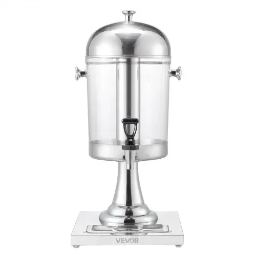 VEVOR Getränkespender (1 x 8 L) für Partys Saftspender (aus Edelstahl + Polycarbonat) mit tropfsicherem Zapfhahn & Sockel Wasserspender für Restaurants Partys, Limonade Eistee Spender – Bild 8