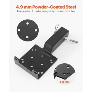 VEVOR Universal-Halterung für Anhängerkupplung, 1633 kg Tragkraft, Seilwinde Montageplatte für 50,8 mm Empfänger, 2 & 4 Bolzenlöcher, Stahl pulverbeschichtet, für Mountainbikes, UTV, LKWs, Schwarz VEVOR Universal-Halterung für Anhängerkupplung, 1633 kg Tragkraft, Seilwinde Montageplatte für 50,8 mm Empfänger, 2 & 4 Bolzenlöcher, Stahl pulverbeschichtet, für Mountainbikes, UTV, LKWs, Schwarz