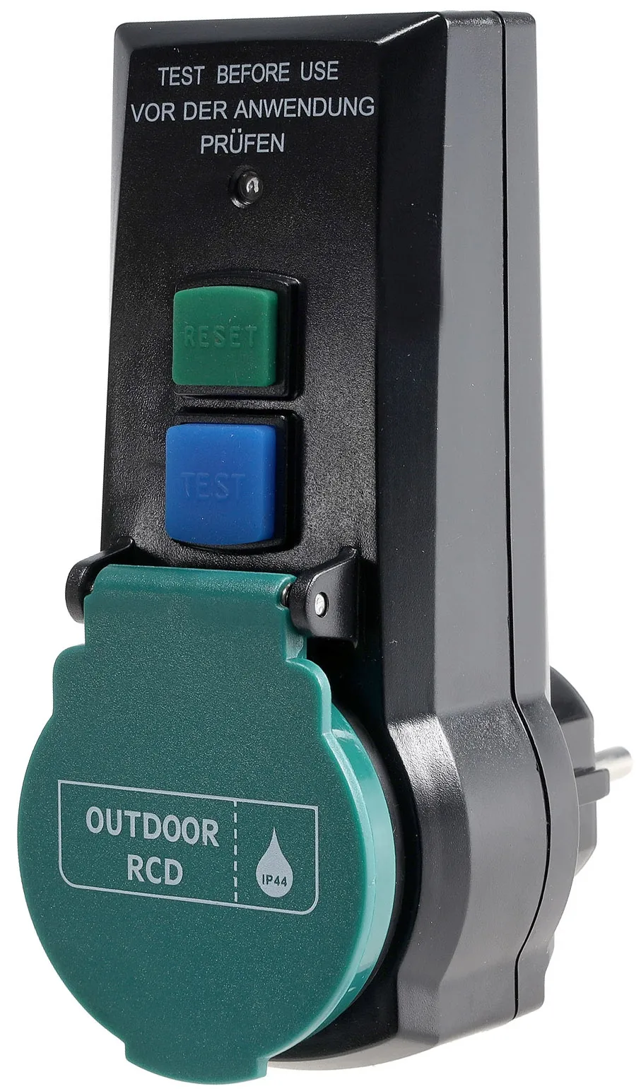 Fehlerstromschutzadapter (RCD) Schutzkontakt-Personenschutz Zwischenst. Fehlerstromschutzadapter (RCD) Schutzkontakt-Personenschutz Zwischenst.