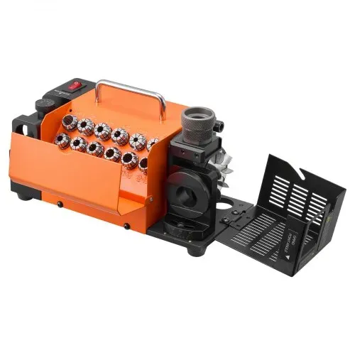 VEVOR Bohrerschleifgerät MR-13B, 3-15 mm, mit einstellbarem Lippenfreiwinkel & 95°-135° Spitzenwinkel, 4600 U/min 120-W-Schärfgerät mit 13 Spannzangen, CBN- & SDC-Schleifscheiben – Bild 10