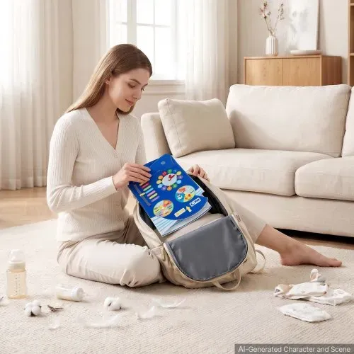 VEVOR Montessori Busy Board 12-in-1 Faltbares Wandmotorikbrett aus Filz Wal, Sensorisches Spielzeug zur Bildung & Frühe Entwicklung für Kinder, mit Zahlen Buchstaben Tieren Formen Uhr & Lernelementen – Bild 7