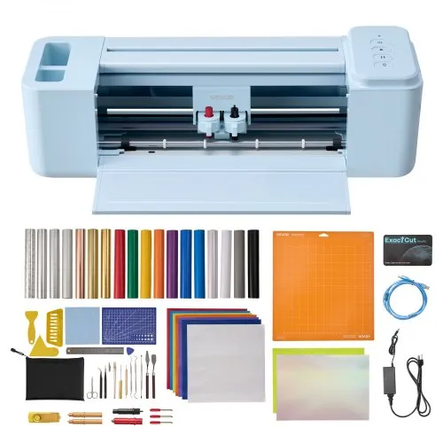 VEVOR Vinylschneidemaschine 30 cm, Schneideplotter/Plottermaschine mit Tastensteuerung & Material- und Werkzeugset, Kompatibel mit Mac/Windows/Android/iOS, für Bastelarbeiten Karten Wohnaccessoires VEVOR Vinylschneidemaschine 30 cm, Schneideplotter/Plottermaschine mit Tastensteuerung & Material- und Werkzeugset, Kompatibel mit Mac/Windows/Android/iOS, für Bastelarbeiten Karten Wohnaccessoires