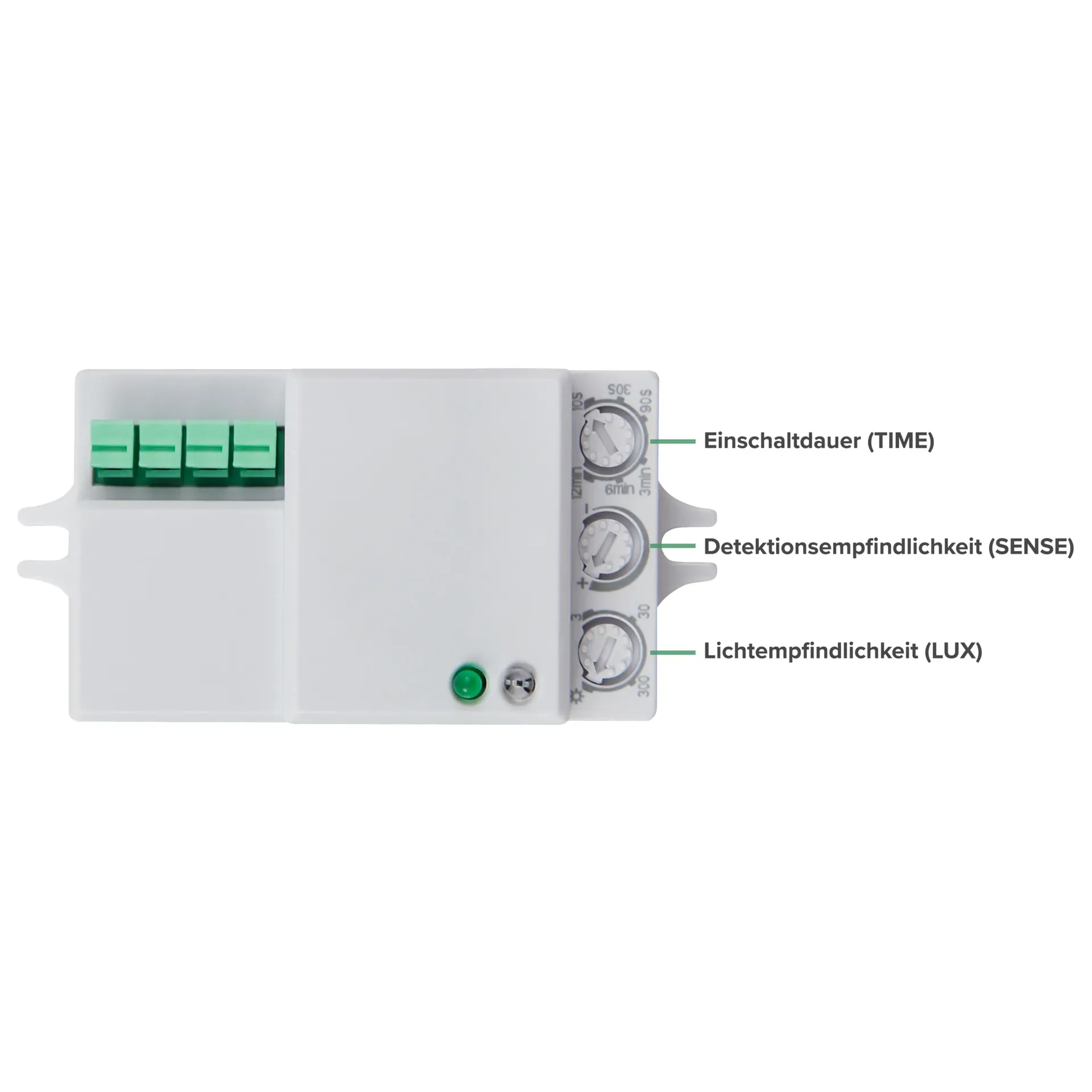 HF / Mikrowellen-Bewegungsmelder McShine ''LX-701C'', 360°, 230V / 1.200W, weiß, LED geeignet – Bild 4