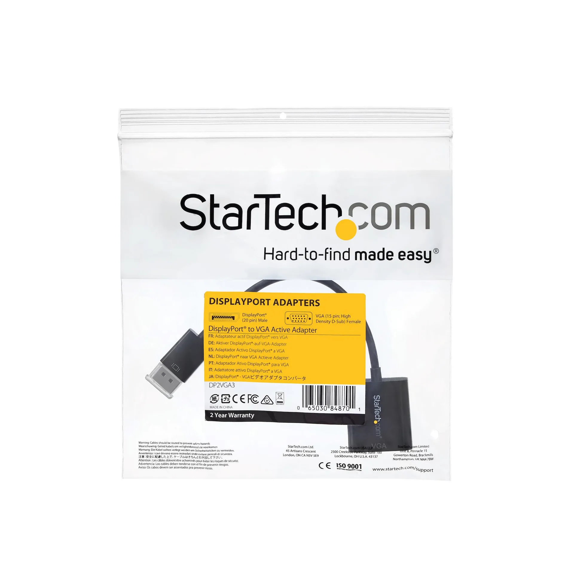 StarTech.com DisplayPort auf VGA Video Adapter / Konverter - 1920x1200 - Stecker/Buchse – Bild 6