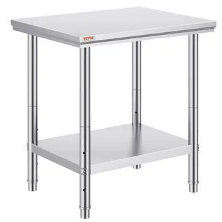 VEVOR Edelstahl Arbeitstisch 760 x 600 x 70 mm Essenszubereitung für die Zubereitung von Mahlzeiten, Nähen, Waschen, Basteln, Garagennutzung usw. VEVOR Edelstahl Arbeitstisch 760 x 600 x 70 mm Essenszubereitung für die Zubereitung von Mahlzeiten, Nähen, Waschen, Basteln, Garagennutzung usw.
