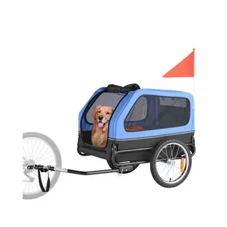 VEVOR Hundeanhänger, bis zu 40 kg, Fahrradanhänger für kleine & große Hunde, zusammenklappbarer Rahmen mit Rädern, universelle Fahrradkupplung, Flagge, interne Leine, 1320x715x750 mm VEVOR Hundeanhänger, bis zu 40 kg, Fahrradanhänger für kleine & große Hunde, zusammenklappbarer Rahmen mit Rädern, universelle Fahrradkupplung, Flagge, interne Leine, 1320x715x750 mm