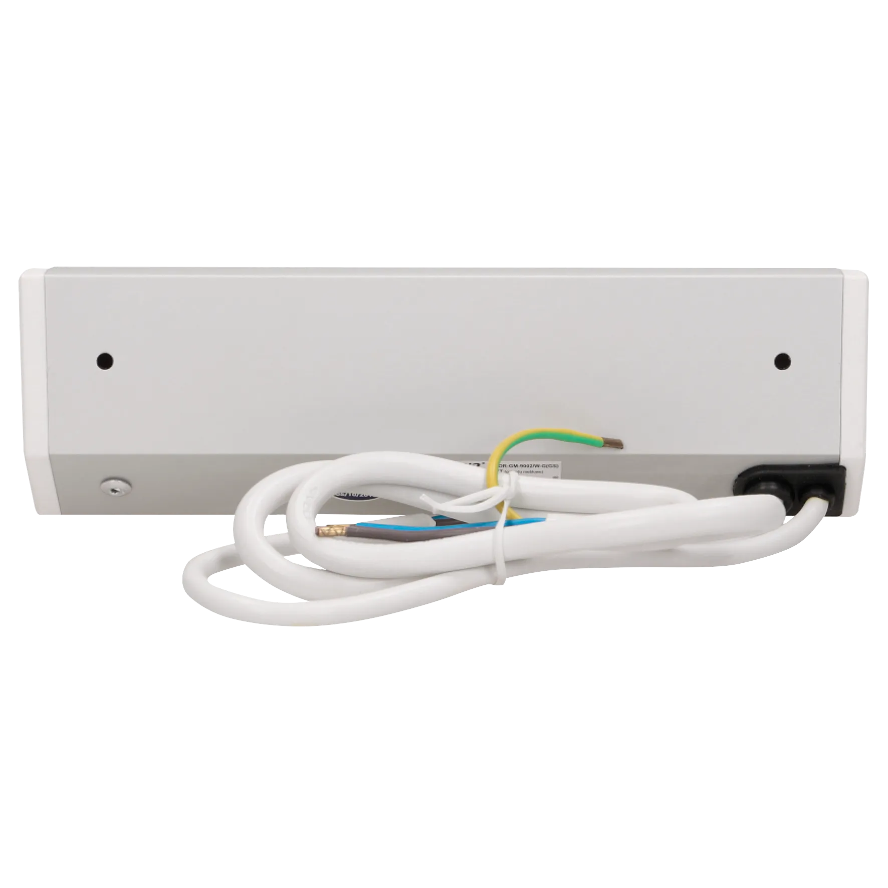 Steckdosenblock Aufbau, silber-weiß, 2fach, ein Schalter, 3680W – Bild 4