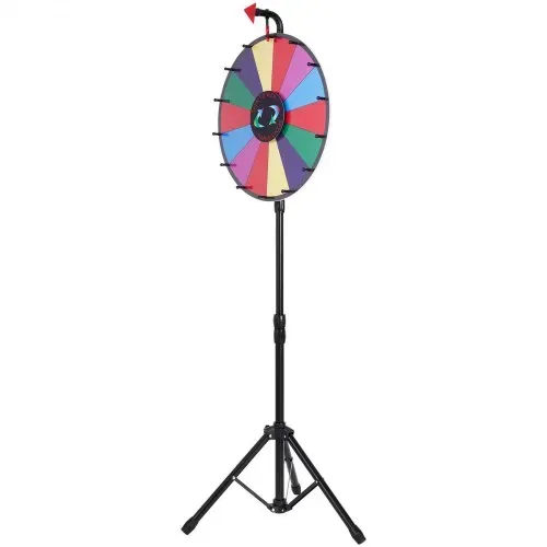 VEVOR 46 cm Glücksrad Spielzeug Farbe Rad Spiele für Lotteriespiele Wortspiele,Glücksrad zum Drehen Acrylplatte mit PVC-Schaum,54 x 54 x 11 cm Preisrad Lucky Wheel mit Stativ – Bild 10